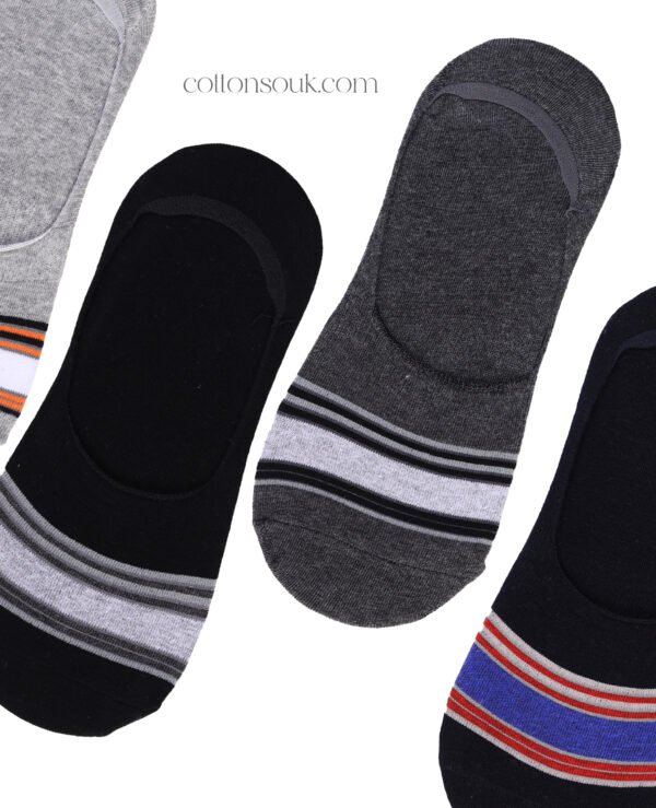 Buy Daggerfly Men's Invisible Socks 4pk in UAE | Striped & Comfortable