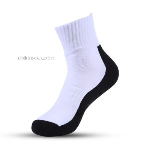 Daggerfly men’s white terry socks 4pk packaging image UAE black