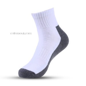 Daggerfly men’s white terry socks 4pk packaging image UAE dark gray