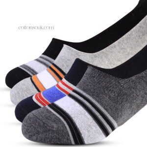 Daggerfly men's invisible striped socks 4pk front view UAE